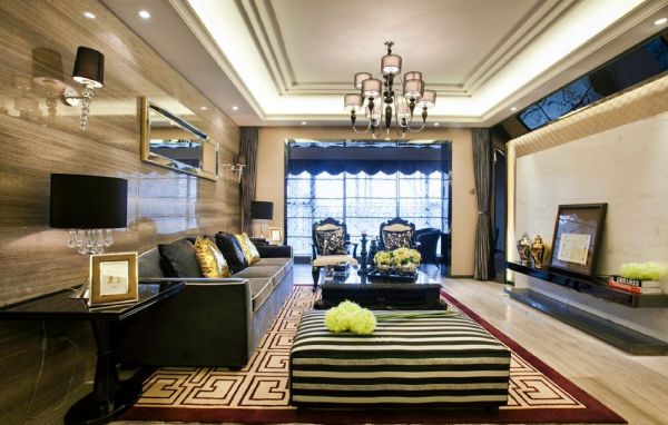 客厅沙发兼具现代格调和生活温馨对称出客厅的随意空间