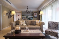 雅致美式风情客厅沙发效果图
