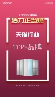 跃居TOP5!被年轻人喜欢的Leader冰箱,双11榜上有名!