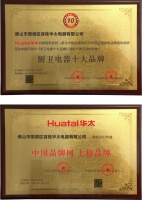 品牌鉴证实力,华太电器荣获“厨卫电器十大品牌”!