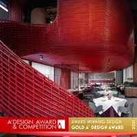 IN.X屋里门外斩获意大利A DESIGN 金奖:大鸭梨成都万科店