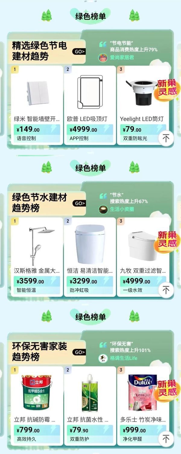 京东居家绿色榜单