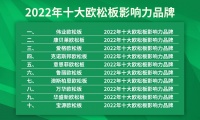 伟业欧松板被评为“2022年十大欧松板影响力品牌”
