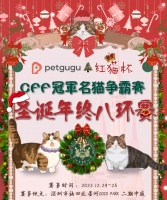 petgugu 总冠名的CFF冠军名猫争霸赛,邀您周末一起过圣诞!