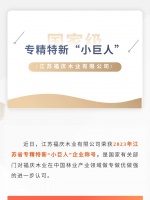 载誉逐程｜福庆木业荣获2023年江苏省专精特新“小巨人”企业称号