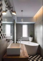 浴室装修来点色彩小瓷砖 每天洗澡都有好心情